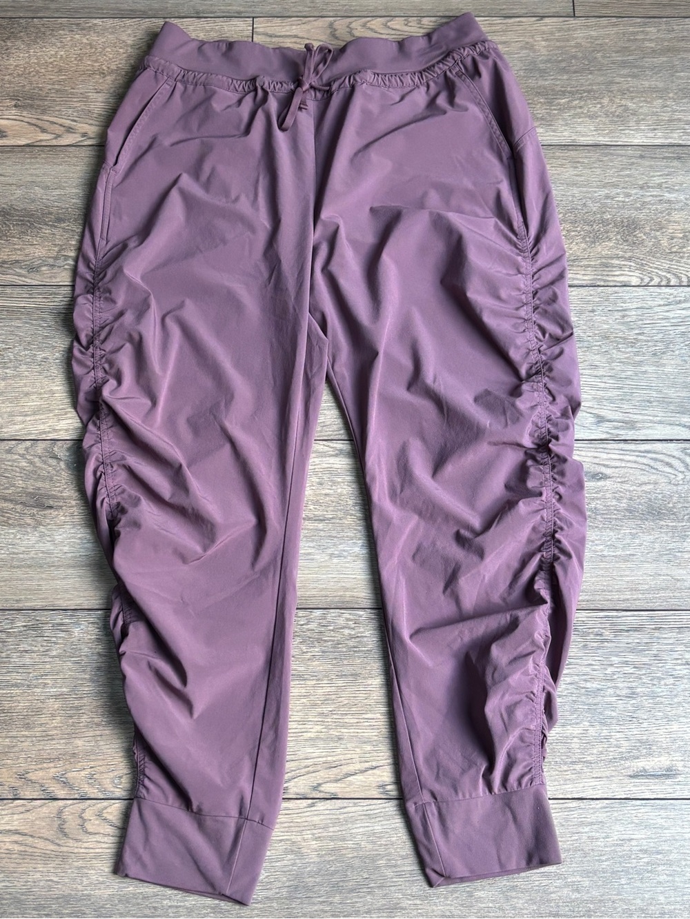 Athleta Attitude Pants Purple Drawstring 384001 Sz 10